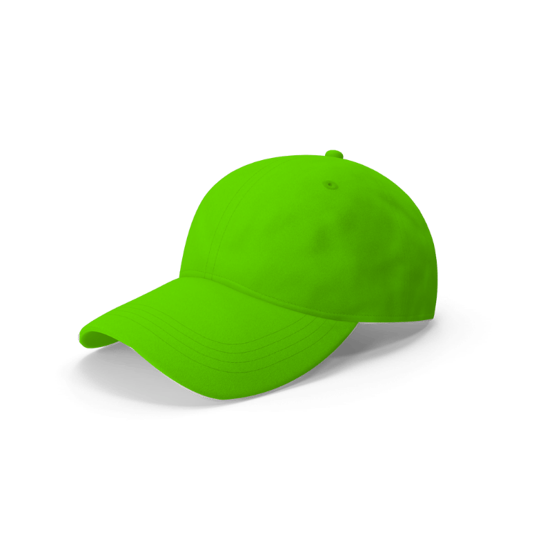 Lime Green 6 Panel Caps